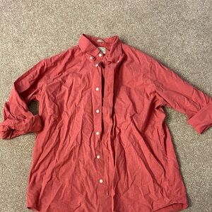 Men's Jcrew Red Button-Up Shirt
